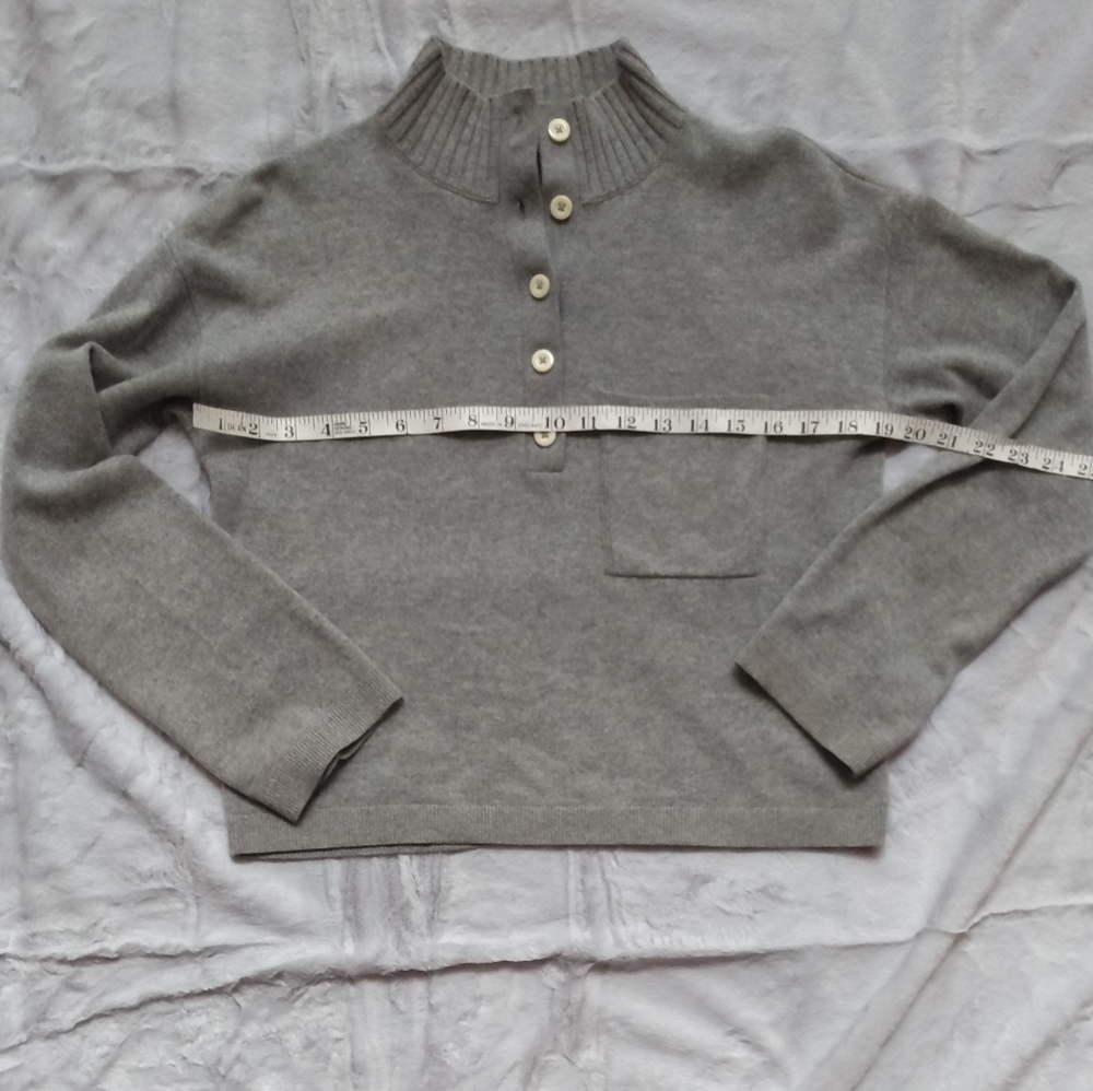 Everlane cashmere henley button sweater